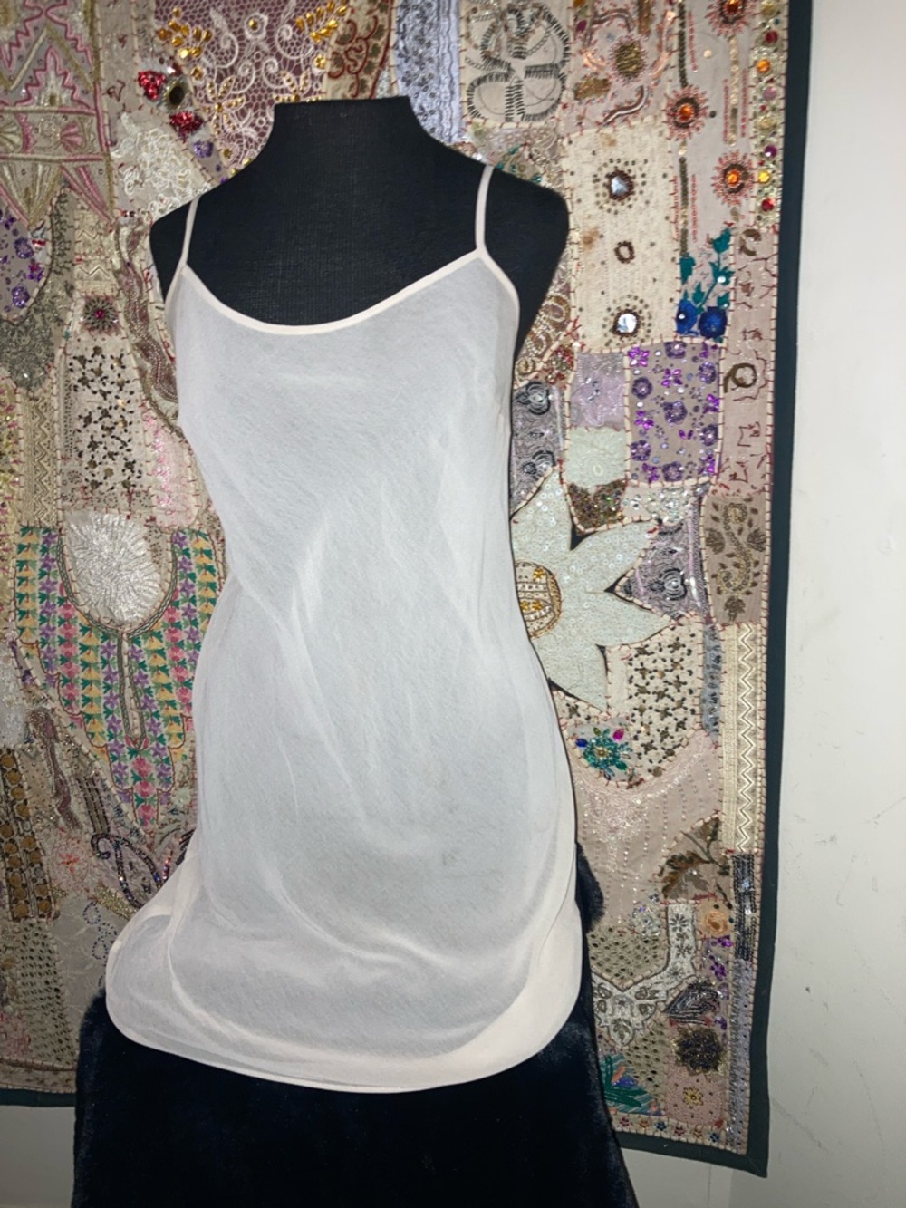 Talbots White Spaghetti-Strap Camisole Top